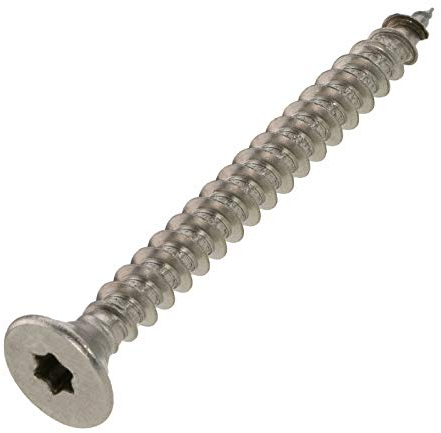 Spanplattenschrauben Edelstahl A2-5x60 mm, 100 Stück mit Vollgewinde, Torx, Senkkopf, ETA Zulassung, Edelstahlschrauben TX25