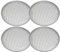EUROXANTY Bandeja Redonda para Pizza | Bandeja para Horno | Antiadherentes y Perforadas | 33 centímetros | Plateada | Pack de 4 |
