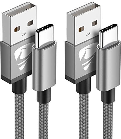 Yosou USB C Charger Cable 2M 2Pack USB A to USB C Type C Charger Fast Charging 3A Lead Braided for Samsung Galaxy S22 S21 S20,Pixel 8 7 6,PS5,Switch
