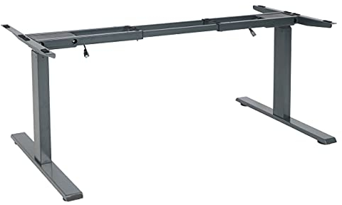 Mendler Gestell HWC-D40, Variables Tischgestell für Schreibtisch, elektrisch höhenverstellbar Memory 29kg - anthrazit-grau