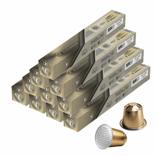 Capsules Café Compatibles Nespresso – Lungo – Intensité 7 – 100 Capsules Aluminium (10x10) – Torréfaction Artisanale en France – Arôme Riche et Équilibré