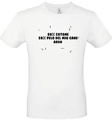 Mr. Gadgets T-Shirt/Felpa Personalizzabile con Nome Cane/Gatto 80% Cotone 20% Pelo di (Cane)