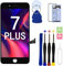 Dinow für iPhone 7 Plus Display Ersatz (Schwarz) 5.5 Zoll Touch Screen iPhone 7 Plus Display Digitizer Frame Assembly mit 3D Touch + Tool Kit + Display Schutzfolien，Modell：A1661, A1784, A1785