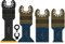XXGO 4 Pcs Bi Metal Titanium Oscillating Multi Tool Blades for Wood Plastic Metal Cutting XG5204U