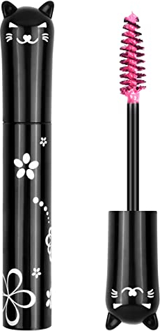 Mascara Effetto Volume e Lunghezza, Multicolore Intenso, Impermeabile e a Lunga Durata con Pennello a Setole Morbide (Rosa)