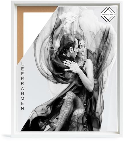 rahmengalerie24 Bilderrahmen Leerrahmen für Leinwand Bilder auf Keilrahmen | Format 15x21 cm DIN A5 Farbe weiß