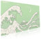 Matcha Green White Japanese Anime Gaming Mouse Pad XXL Cute Kawaii Sage Aesthetic Sea Wave Extended Large Desk Mat Non-Slip Rubber Base Stitched Edge Keyboard Mousepad for PC Laptop, 35.4×15.7