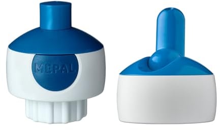 Mepal Campus Verschlussdeckel Set Pop-Up & Flip-Up, Ersatzdeckel für Thermoflasche Wasserflasche und Trinkflasche, Ersatzteil inklusive Dichtungsring & Trinkhalm für Kinderprodukte, PP/Silikon, Blau