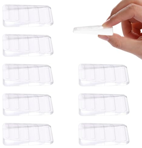 8 Stück Türstopper, Keile Transparent Türstoppkeil ischkeil Möbelunterlegscheiben Keile Geeignet für alle Böden Kratzfestes und Rutschfestes Design verwendet in Badezimmer Balkontür Kinderzimmer