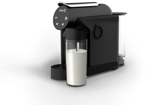 Delta Q MiniMilkQool Schwarz – Kapselkaffeemaschine Milchbehälter, kompakt, vielseitig und minimalistisch, einfach zu bedienen