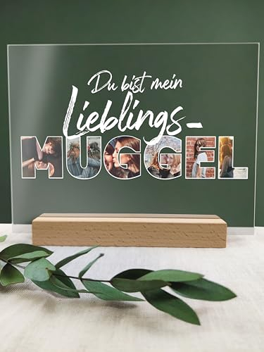 Du bist mein Lieblingsmuggel - Acryl Foto Geschenk - Geschenk Beste Freundin - Freundinnen Geschenkideen, Kleinigkeiten Für Männer, Freunde Geschenk, Freundschaft, Geschenkideen Für Freundin