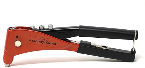 Redline Tuning Heavty-Duty Hand Riveter (Capable of 3/32, 1/8, 5/32 & 3/16 rivets, includes wrench) Pop Rivet Gun Tool