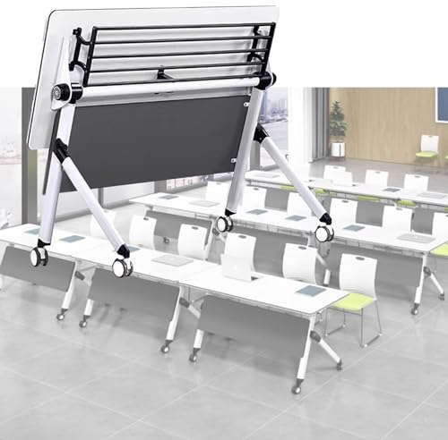 Konferenztisch Besprechungstisch Klappbarer 1 2 Stück Konferenztisch Mit Rädern, Klappbar & Spleißen Büro-Empfang Besprechungstisch/ Seminar-Schulungstisch, Business-Schreibtisch Für Sitzungszimmer Fü