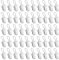 ALLisWE 50PCS Stainless Steel Curtain Hooks, Heavy-Duty Hook Clip Set, Light Hangers Wire Holders for Home Decorations, Bathroom, Shower Curtains, Photo Decors (Silver)