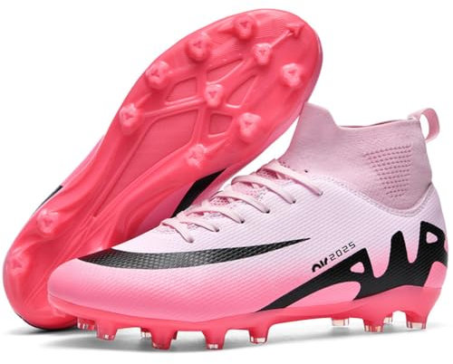 WOWEI Fußballschuhe Herren Professionelle Fussballschuhe High Top Spike Cleats Outdoor Athletics Fußballschuhe Jungen Trainingsschuhe Turnschuhe (Fuss-6, 35EU)