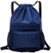 FAVORTALK Sportbeutel Mädchen Turnbeutel Damen Nylon - Kordelzug Sportrucksack mit Schuhfach Tunnelzug Rucksack Beutel Dunkelblau - JSB10723