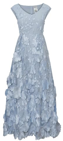 CHIC STAR Damen Maxikleid mit 3D-Blumenapplikation