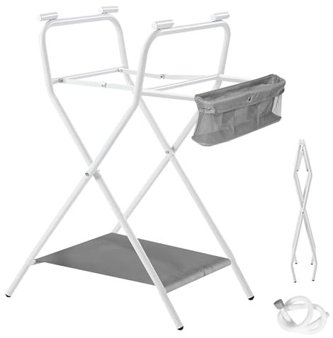 JUPPLIES Soporte Plegable para Bañera de Bebé | Estructura Estable y Segura con Patas Antideslizantes | Ligero, Compacto y Fácil de Guardar | Compatible con Múltiples Modelos