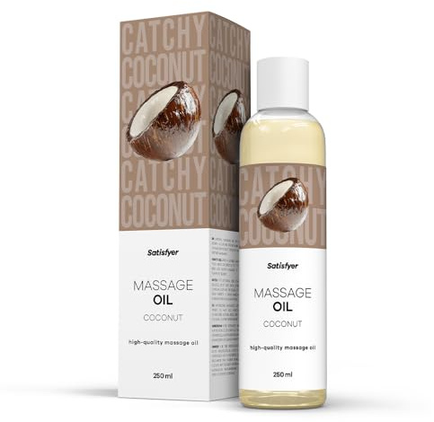 Satisfyer Massageöl Coconut | Intim geeignet | Leicht zu verteilen | 250 ml | Für entspannende & sinnliche Massagen | Hautfreundlich & pflegend | Ideal für Paare & Wellnessmomente