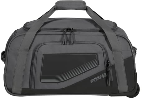 American Tourister City Racer - Reisetasche mit Rollen 55 cm, 50 L - Handgepäck mit viel Stauraum und Schuhfach - Wasserabweisend, Smart Sleeve, Robust - Schwarz