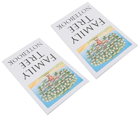 CHICIRIS Juego de 2 Cuadernos de árbol Genealógico para Organizar Investigaciones Genealógicas y Registros de Historia Familiar, Papel de 21 X 14 Cm