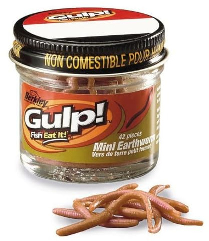 Berkley Gulp! Mini Earthworm - Gummiwurm, Wurmimitat, Kunstköder, Friefischköder, Raubfishcköder, Forellenköder, Gummiköder