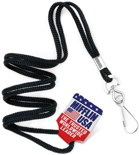 MIFFLIN-USA Lanyard (36 Inch, 250 Pack), ID Badge Lanyards, Round Woven Lanyards with J-Hook