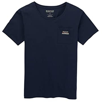 Burton Damen-T-Shirt, klassisch, mit Tasche, kurzärmelig