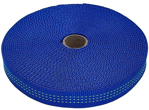 GM CLIMBING Nylon-Gurtband, 1,814 kg, robust, für allgemeine Outdoor-Anwendung, 2,5 cm x 9,2 m, Blau