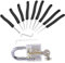 Loboo Idea 11-teiliges Premium-Übungswerkzeug für Lockpicking, einschließlich 9 Stück Lockpick Haken und 2 Stück Dietrich-Spannschlüssel für Anfänger und Profi-Schlosser (11-teilige Werkzeuge, mit