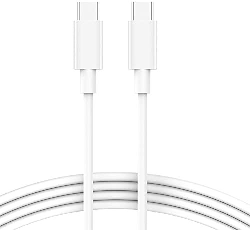 USB C to USB C Cable 60W/5A 6.6ft,USB C Charger Cable for macbook charger cable for MacBook Pro,MacBook Air,for iPad Pro 2020/2018,Samsung Galaxy S21/S20 Ultra, Pixel 5/4/3/2/XL - White