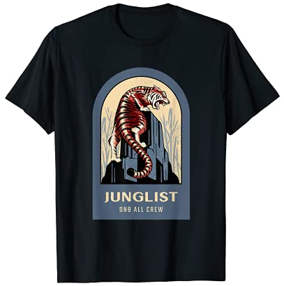 Junglist 174 BPM DnB Music Liquid EDM Drum And Bass Tiger T-Shirt