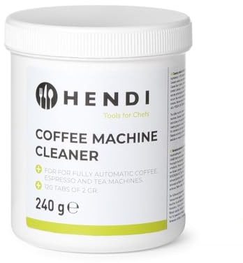HENDI Reinigungstabletten für Kaffeevollautomaten, für Kaffee-, Espresso-, Teeautomaten, Reinigungstabs, auch für Thermokolben geeignet, 120 stück x 2gr, 240gr