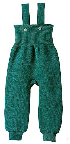 Disana Strick-TRÄGERHOSE Neugeborene & Kleinkind – 100% Bio-Merino – atmungsaktiv, warm Unisex Gr. 50 – 104 - nachhaltig & fair – mit hohem Bund - Made in Germany | Pacific Gr. 74-80