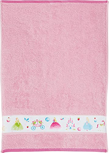 Erwin Müller Kinder Badetuch Frottiertuch Prinzessin Baumwolle - kuschelweich, saugstark, langlebig, mit Aufhänger - rosa Größe 70x110 cm
