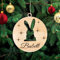 Ersonalisierte Hase Weihnachtsbaumschmuck Haustier Christbaumschmuck mit Hase Namen Weihnachtsdeko Weihnachtsdeko aus Holz Weihnachtsbaum