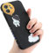 Yonds Queen for iPhone 11 Cute Case, Cartoon Astronaut Space Moon Planet Design Stylish Bumper Cover TPU Rubber Protective Shockproof Fashion Case(Black Moon, iPhone 11)