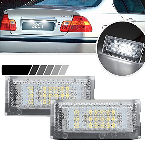 2pcs LED License number plate light compatible with BMW E46 3 Series 4D Sedan 5D T-ouring 98-05 OEM# 51138236269