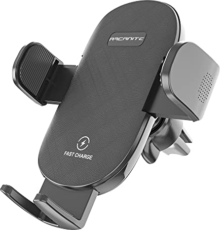 ARCANITE Advanced Air Vent Mobile Phone Mount Holder with Fast Wireless Charging for use in Automobiles. Wireless Charging Compatible with iPhone, Android
