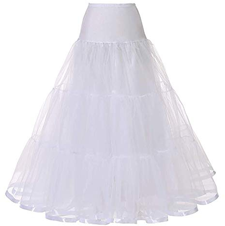 Verve Jelly Sottogonna da Donna Sottogonna Abito da Sposa Abito da Sposa Lunghezza del Pavimento Sottogonna da Sposa Sottogonna Lunga per Abito Formale Bianco Piccolo/Medio