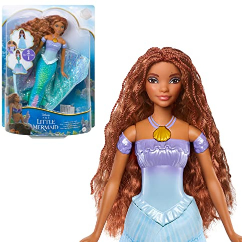 Disney The Little Mermaid Transforming Ariel Fashion Doll, Switch from Human to Mermaid, Toys Inspired by the Movie, HLX13