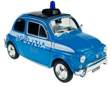 Welly FIAT Nuova 500 Polizia Polizei 1957-1975 ca 1/24 Metall Modell Auto Die Cast Neu im Kasten