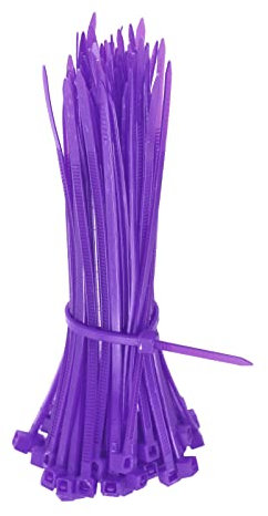 DTGN 3.94x0.1(LxW) Tie Wraps - 100Pack - Good for Furniture Electronic Equipment - Self-Locking Cable Zip Ties - Purple