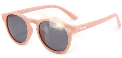 Maesy Gafas de Sol para Niño, Edades 3-6 Años, Protección Polarizada UV400, Montura Flexible y Blanda, Gafas de Sol Seguras y Cómodas para Niños, Rosa Claro, Faela
