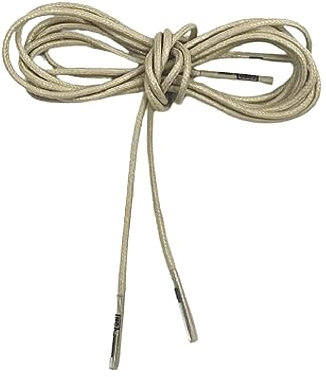 CORD ON Cordón Lustrado Redondo de Algodón [1 par] Cordones Encerados para Calzado de Vestir (90 cm, Beige)
