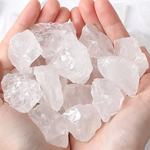 XIANNVXI Bergkristall Stein Rohsteine Premium Klarer Quarz Kristalle Steine Edelsteine Set 100% Natürliche Heilsteine Raw Kristall Heilung (200G)