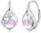Katzenauge Mondstein Ohrringe 925 Sterling Silber Ranke Leverback Ohrringe für Frauen Katzenauge Mondstein Creolen Schmuck für Frauen Damen
