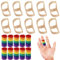 KINBOM 20 Stück Ovale Fingerschiene Satz, 10 Größen Fingerbandage Ovale Trigger-Fingerschiene & 10 weiche Hüllen für Daumenmitte Ring Zeigefinger Kleiner Finger (Gemischte Farbe)