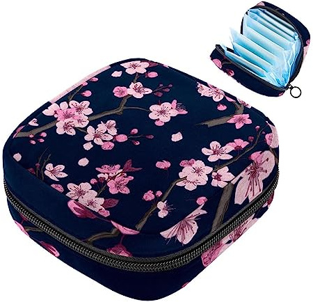 Damenbinden Aufbewahrungstasche Menstruationstasse Tasche Mädchen Reise Große Kapazität Make-up Damenbinden Organizer, Goldenes Libellenmuster, Farbe 9, 4.7x6.6x6.6 in/12x17x17 cm