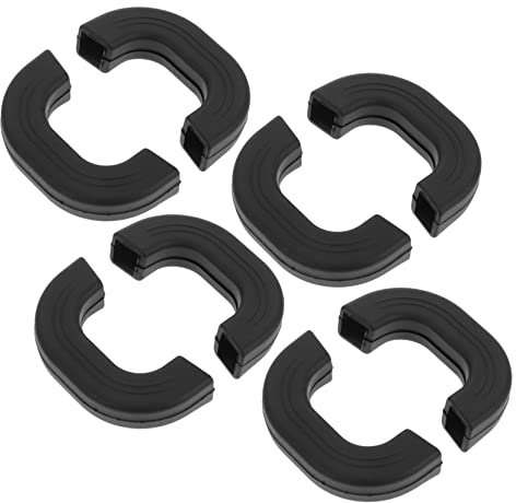 BESTonZON Heißer Griff Ärmeln für Die Küche 4 Stücke Silikon Topf Griff Weich Biegsamen Einfach Installieren/entfernen Schwarz Große